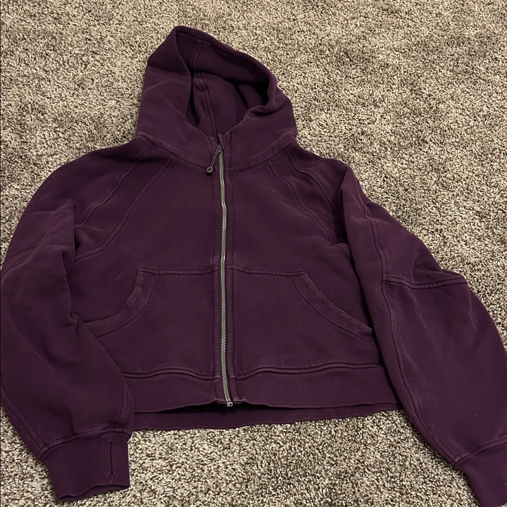Purple full zip Lululemon scuba